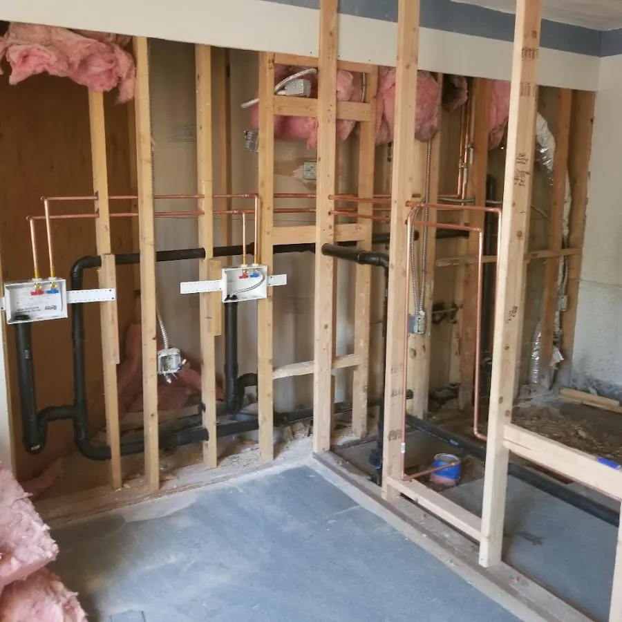 Copper pipe rough-in and plumbing installation in Mechanicsburg